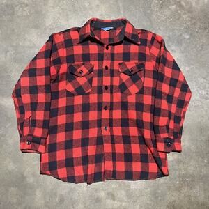 Vintage 70s Frostproof Wool Buffalo Check Fall Flannel